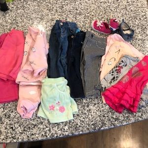Baby girl 12-18 month long pant & sleeve bundle
